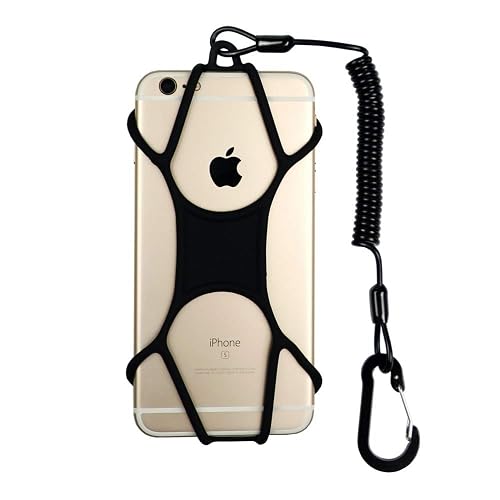 Rugged Phone Lanyard with Coiled Strap and Carabiner - Anti-Theft Cell Phone Tether for Hiking, Travel, Outdoor Use - Universal Phone Strap