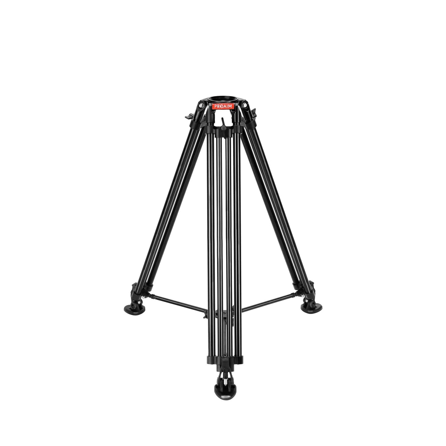Proaim 100mm Telescopic Tripod Stand w/Shoes for DSLR Video Camera, Slider, Jib/Crane & Fluid Head. Aluminum Made, Reliable & Stable. for Travel
