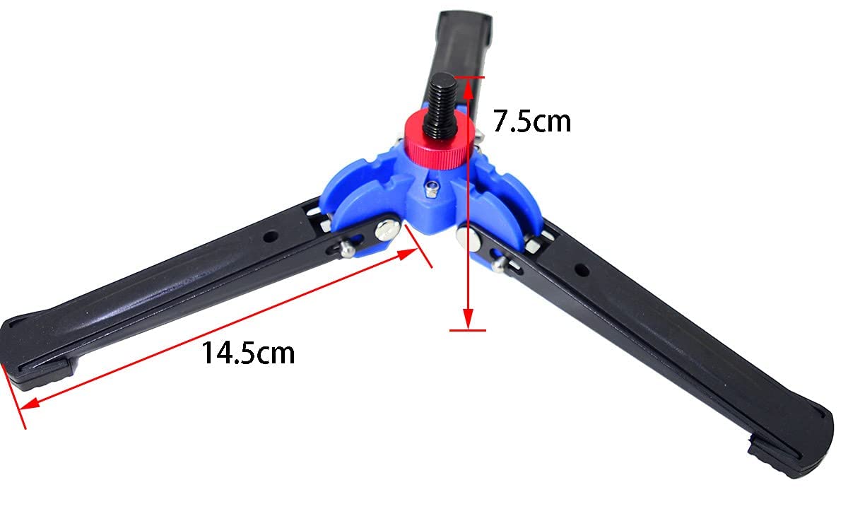 Koolehaoda Mini Tripod,Universal 3 Legs Monopod Base Stand Unipod Support with 3/8" Screw for Monopods Ballhead - A2