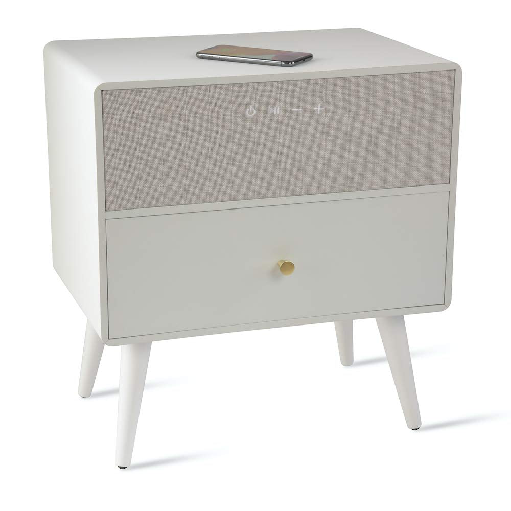 KOBLE Ralph Side Table with Speaker - White Top