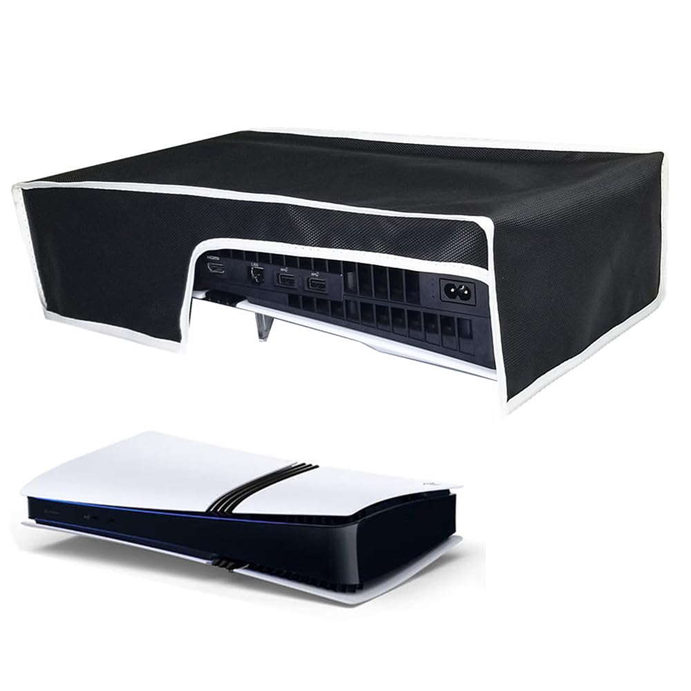 for PS5 Pro Dust Cover, Horizontal Mode Dustproof Shell Protective Sleeve for PS5 Pro Disc & Digital Console, Oxford Cloth Anti-Scratch Waterproof