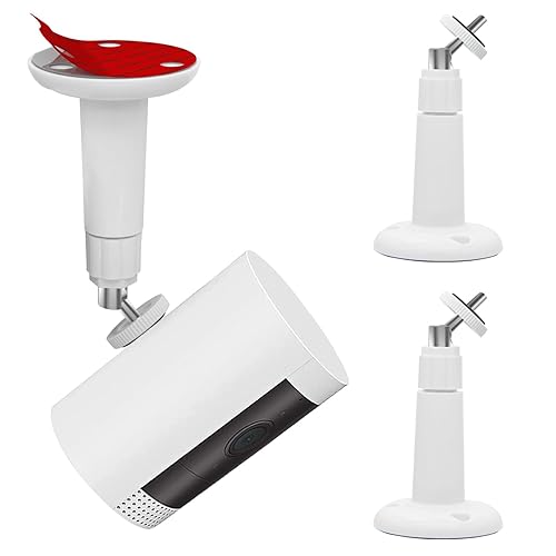 2 Pack Adjustable Adhesive Wall Mount Brackets for Ring Stick Up Cam ? Ring Outdoor Cam Plus, Indoor / Outdoor Installation, VHB Stick On or Screws