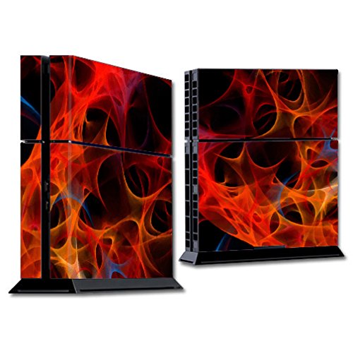 Skin Decal Vinyl Wrap for PS4 Sony Playstation 4 Console (skins only) - orange fire