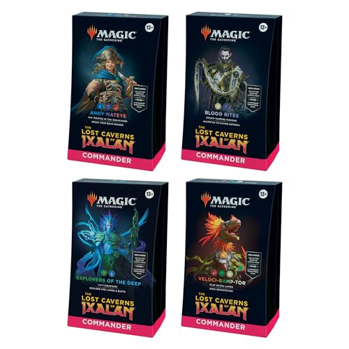 Magic: The Gathering The Lost Caverns of Ixalan Commander Deck Bundle - Includes All 4 Decks (Ahoy Mateys, Blood Rites, Explorers of The Deep,…