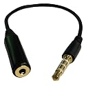 Josi Minea Black 3.5mm Male to 2.5mm Female Headphone Audio Adapter Extender Jack Stereo or Mono for Apple iPhone 6/6S/6+/5S/5 iPad Samsung Galaxy