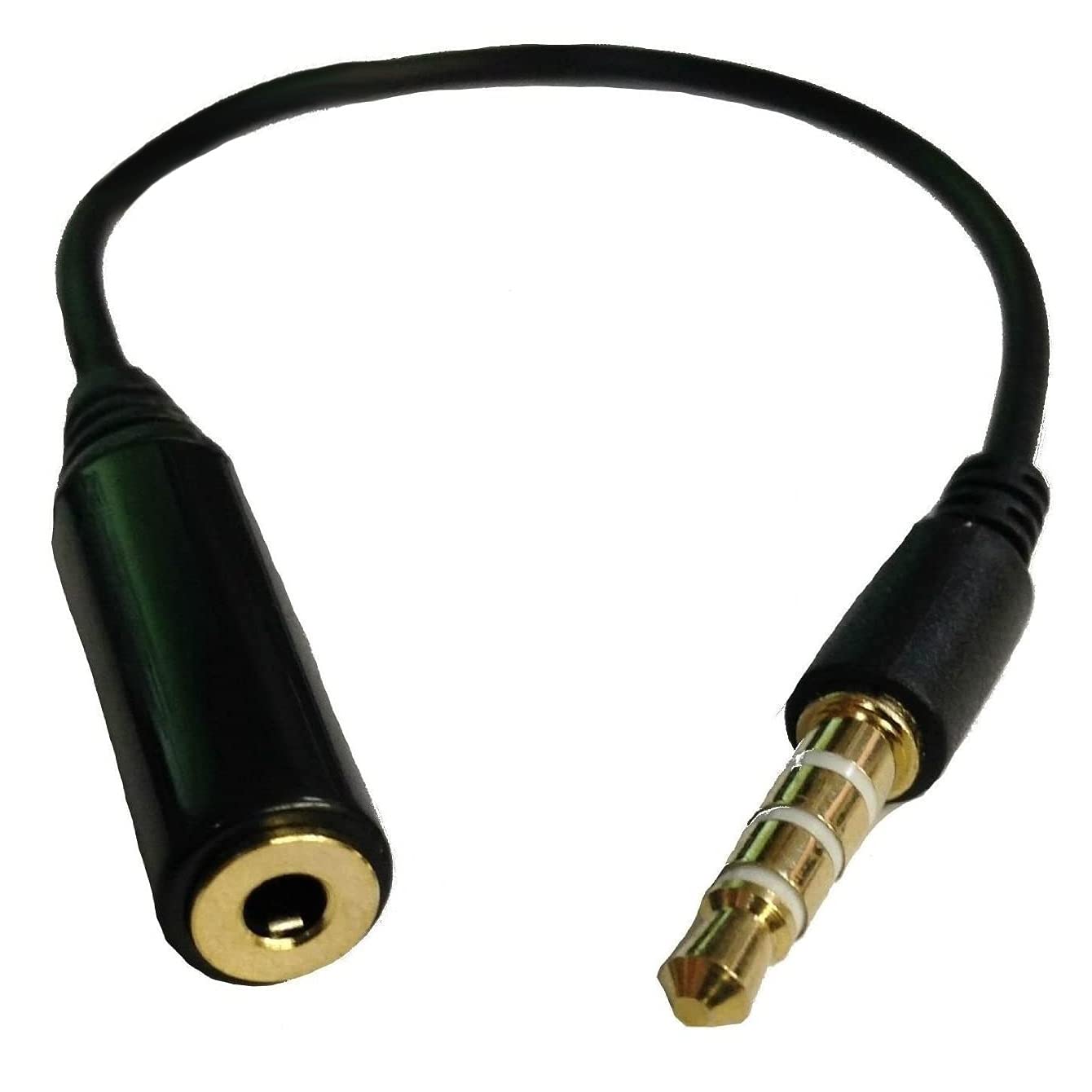 Josi Minea Black 3.5mm Male to 2.5mm Female Headphone Audio Adapter Extender Jack Stereo or Mono for Apple iPhone 6/6S/6+/5S/5 iPad Samsung Galaxy