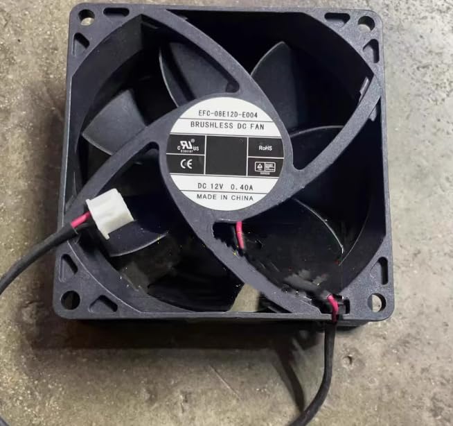 EFC-08E12D-E004 DC12V 0.40A 80x80x25mm 2-Wire Cooling Fan