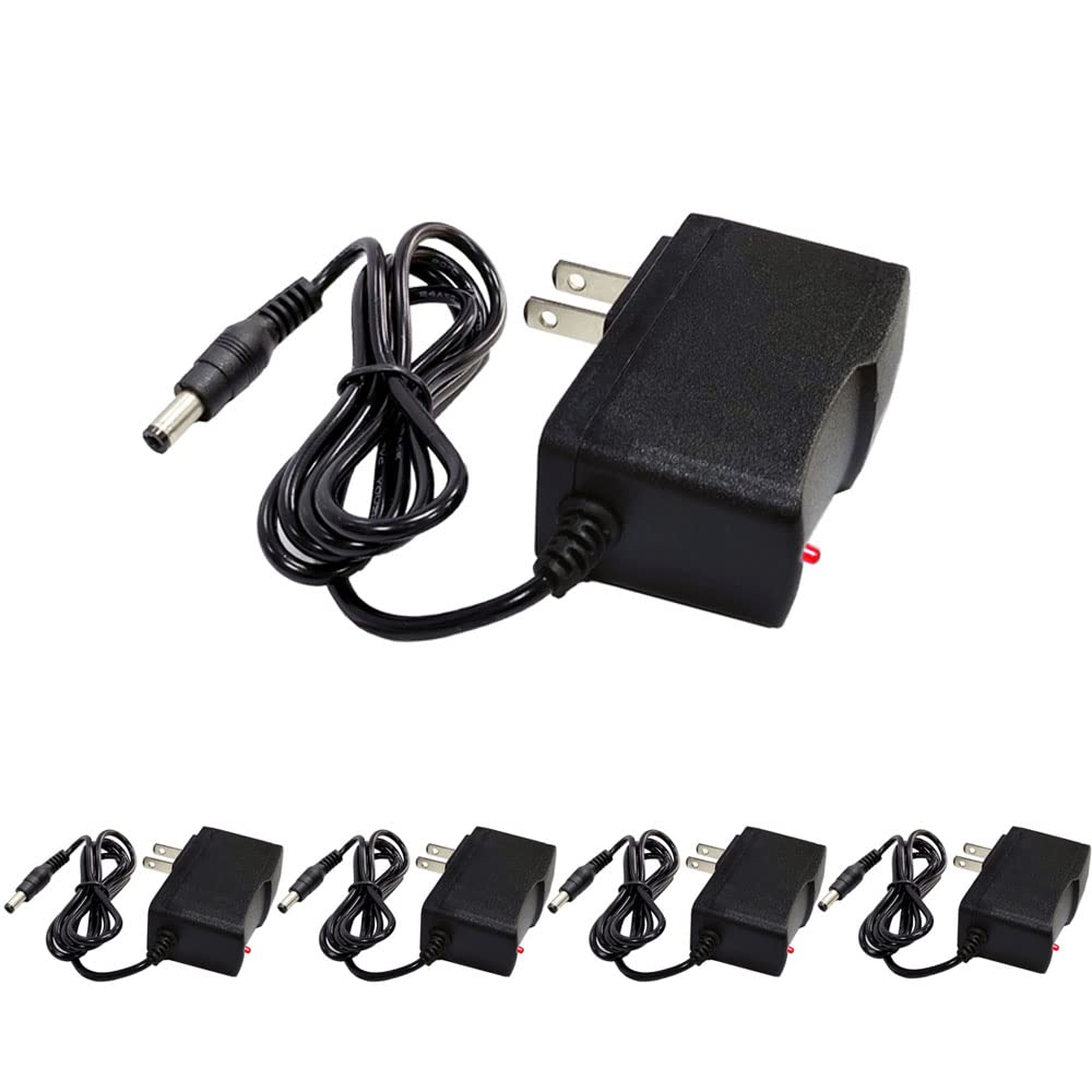 MTYTOT 5PCS 3V 1Amp Power Adapter Supply 100-240 AC to DC 3Volt 1000mA 2.5mm X 5.5mm Plug 3V 1A AC/DC Power Supply Transformer (5 Pack)