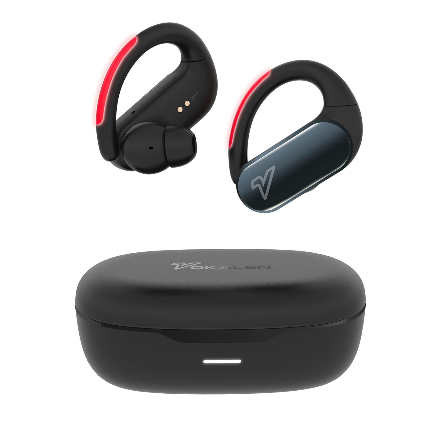 VOKALEN Reflex Pro - Wireless Sport Earbuds with Ear Hooks, Active Noise Cancellation, up to 50H of Battery Life, IP68 Dust and Waterproof, Touch…