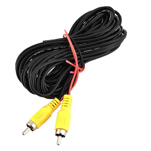Gorgeri Reversing Camera Cable Cable for Car Camera 6M Male to Male Car Reverse Rear View Parking Camera Video AV Cable Cord Cable for Reverse Camera