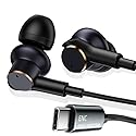 USB C Wired Headphones with Noise-Canceling Mic,Dual-Driver Noise-Isolating Wired Earbuds with Call Noise Reduction,Type C Plug Deep Bass In ear…