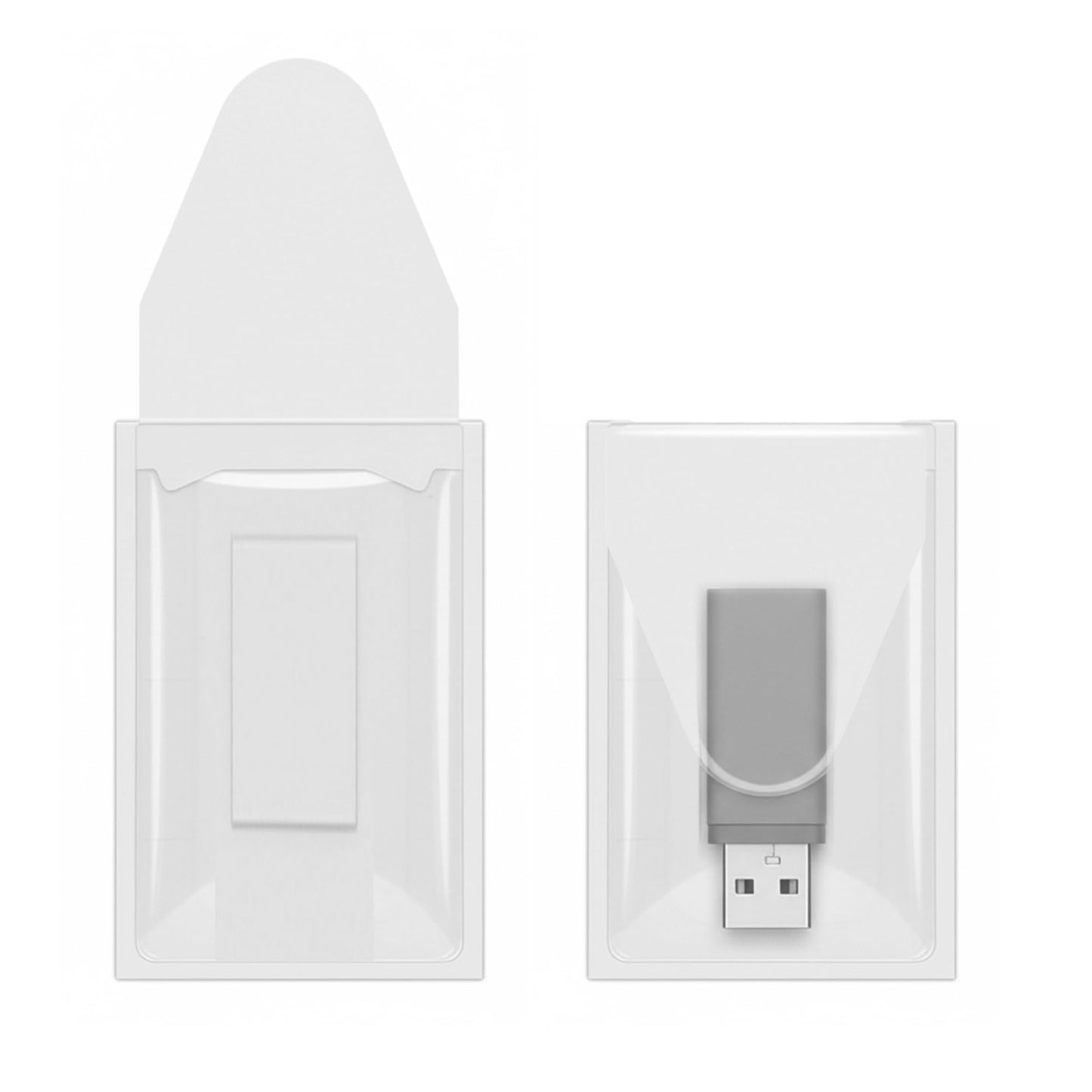 Professional USB Drive Adhesive Pockets | Transparent Self-Adhesive Storage Sleeves | Universal Flash Drive Holders | Stick-On Pouches for Organizing