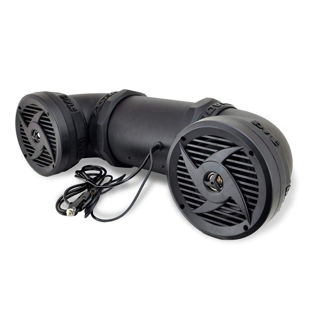 Pyle Waterproof Marine ATV Powered Speakers - 500W UTV Bluetooth Sound System All-Terrain Sound ATV Speakers w/ AUX 3.5mm, 6.5” Dual Audio Sound