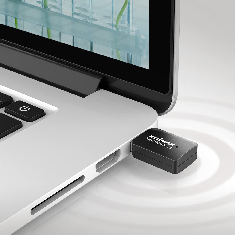 Edimax Wi-Fi 4 802.11n Mini USB Adapter Wireless N300 Dongle, 300Mbps throughput, Auto-Power Adjustment for Energy Saving, Win11 Plug-n-Play, Mac OS