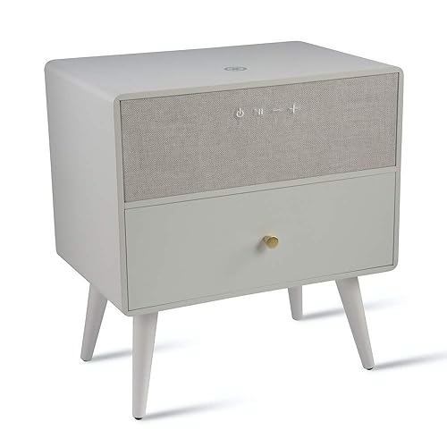 KOBLE Ralph Side Table with Speaker - White Top