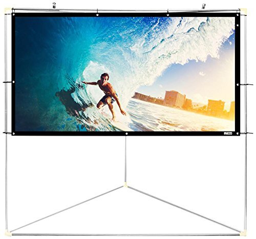 Pyle 72" Outdoor Portable Matt White Theater TV Projector Screen w/ Triangle Stand - 72 inch, 16:9, 1.15 Gain Full HD Projection for Movie / Cinema