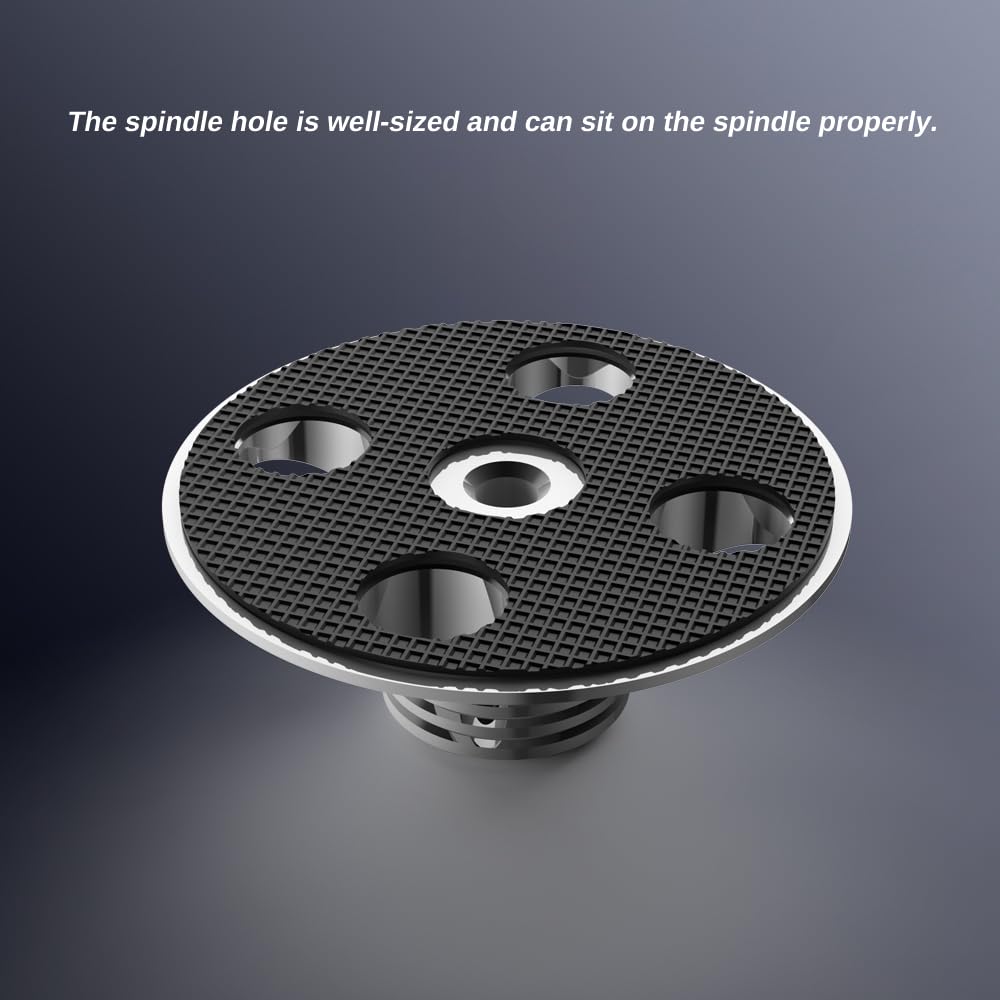 Moonsaudio Record Weight Stabilizer Aluminium Alloy Disc Stabilizer 3”x1.26” for LP Vinyl,Turntable (Silver)