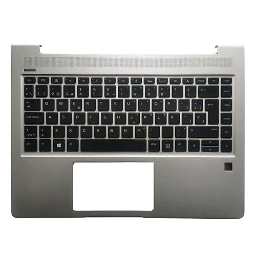 Laptop Replacement Keyboard Compatible for HP ProBook 445 440 G6 G7 L44589-001 L74246-071 L38138-001 HPM18C16E0J9201 with Palmrest Upper Cover Case