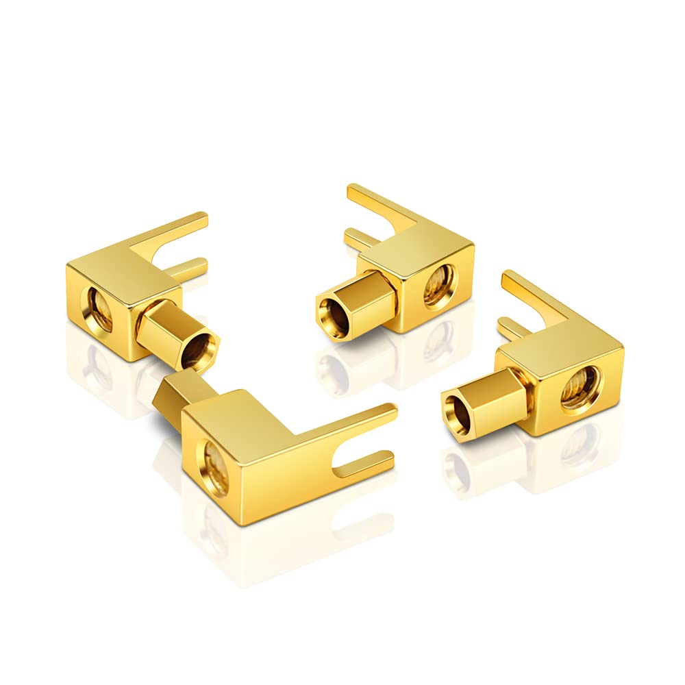 KUYIOHIFI HiFi Banana Plug to Spade Adapter - Vintage Speaker Amplifier connectors/Banana Plug Adaptor (10-Pack)
