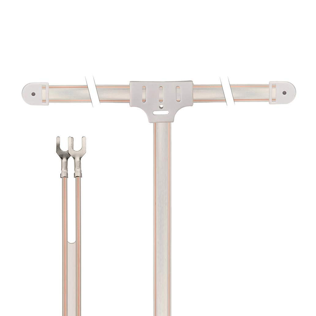 Bingfu FM Dipole Antenna 300 Ohm with 2 Pin Bare Wire Twin Lead for Indoor Digital HD Radio Table Top FM Radio AV Audio Video Home Theater Stereo