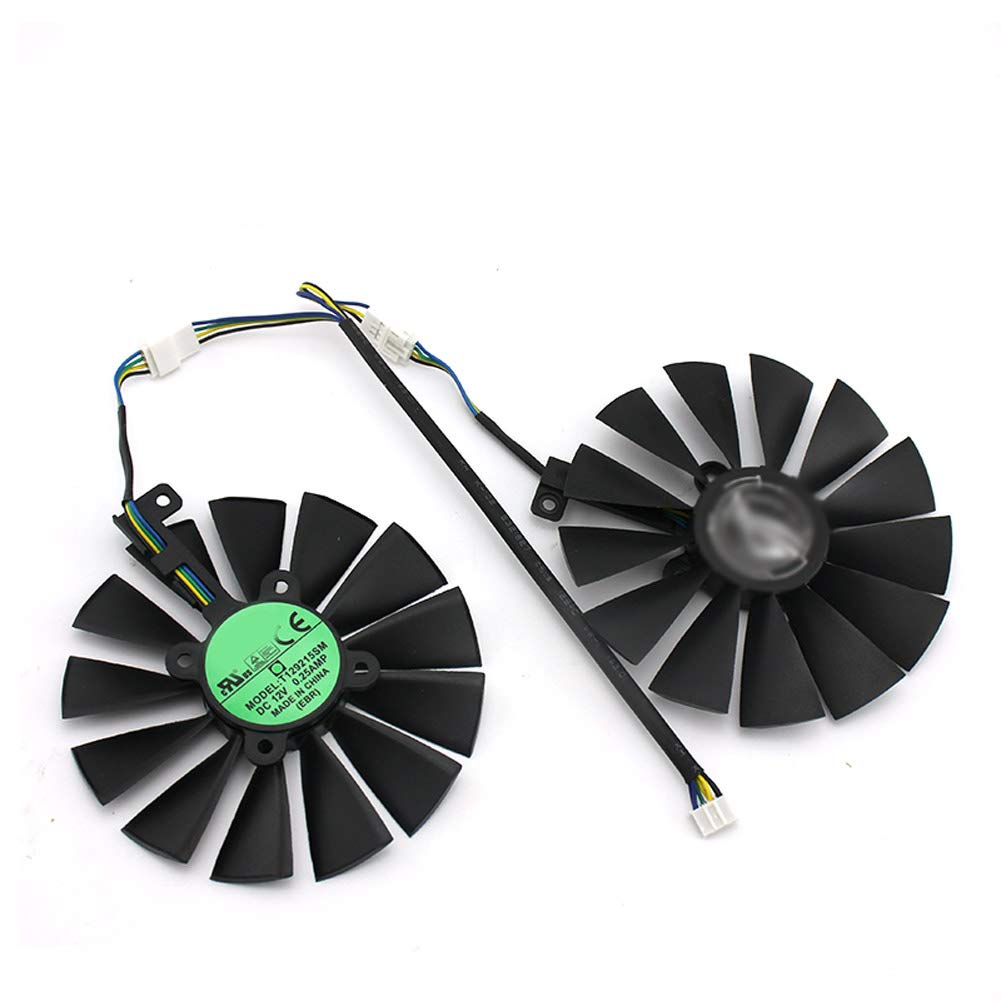 T129215SM 95mm Cooler Fan for ASUS Strix RX 470 580 570 GTX 1050Ti 1070Ti 1080Ti Gaming Video Card Cooling Fan (2 Pcs)