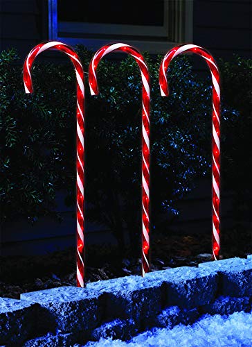 Tupkee Pre-Lit Candy Cane Decorations -Pathway Christmas Lights, 26-Inches (66 cm), Set of 5, Outdoor Christmas Decorations Yard Candycane Peppermint