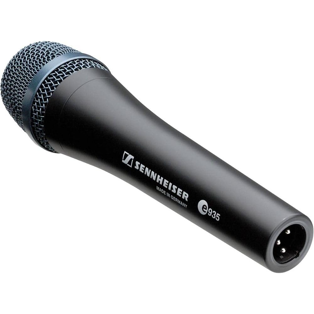 Sennheiser E 935 Cardioid Dynamic Vocal Microphone Bundle w/Pig Hog PHM10 8mm Mic Cable Polishing Cloth