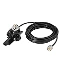 Bingfu Antenna Lip Mount Bracket for Car & Truck - 5m RG58 Coaxial Cable with UHF PL259 Male to SO239 Female Bulkhead Connector - Compatible with Ham
