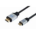 Apollo AV 1.5M HDMI (A) to Mini HDMI (C) Cable - v1.4 High Speed with Ethernet HDMI - OFC Conductors - Gold Plated Aluminum Alloy Metal Connector