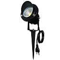 TOVEENEN LED Outdoor Spotlight 12W White Waterproof Landscape Spot Lights for Chrismas Yard House Flag Lighting, Daylight White 4000K, 120V 12W