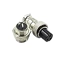 Hxchen 3 Pin Metal Male Female Panel Connector 12mm GX12-3P Silver Aviation Plug - (2 Sets)