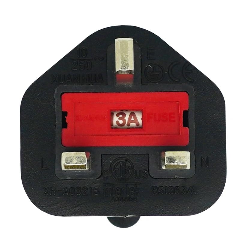 Tekit UK US Plug Adapter Power Converter,NEMA 5-15R Receptacle to BS1363 3-Prong Electrical Adapter,US UK Plug Adapter England/Scotland/Ireland…