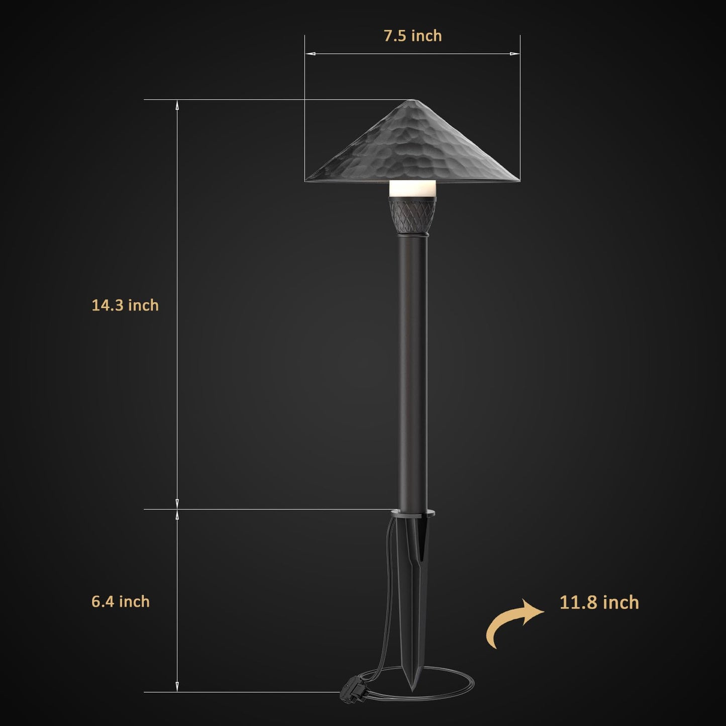 LL LIGHTING LIVING 12V Low Voltage Pathway Lights 1W 60LM LED G4 Replaceable Bulb Outdoor Landscape Lights 2PK 3100K Warm White Aluminum Path Lights