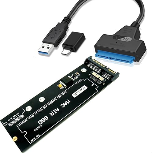 Sintech 18pin to SATA Adapter with USB3.0/Type C SATA Cable for SSD from 2010-2011 MacBook AIR A1369 A1370 A1377 (Not Fit Any SSD from MacBook Air