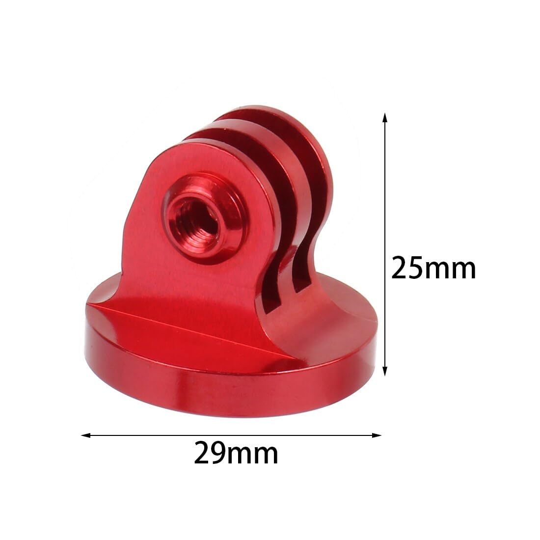 NovelGoal CNC Aluminium Small Tripod Mount Adapter with Thread Screw for HD Hero 9 8 7 6 5 4 Session 2 3 Action Cameras (Red Set)