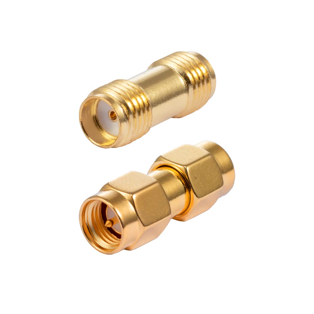 POBADY SMA Cable SMA Male to SMA Female Bulkhead RG316 6" /15CM RF Coaxial Cable + 2pcs SMA Adapters Kits for Router Antenna Signal Enhancer Wireless