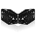 Apevia CF1012S-BK 120mm 4pin Molex & 3pin Motherboard Black Silent Case Fan (10-pk)