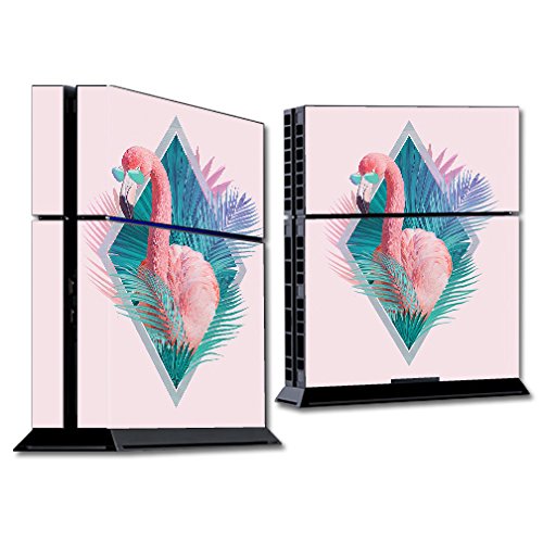 MightySkins Skin Compatible with Sony PS4 Console - Flamingo Vice | Protective, Durable, and Unique Vinyl Decal wrap Cover | Easy to Apply, Remove