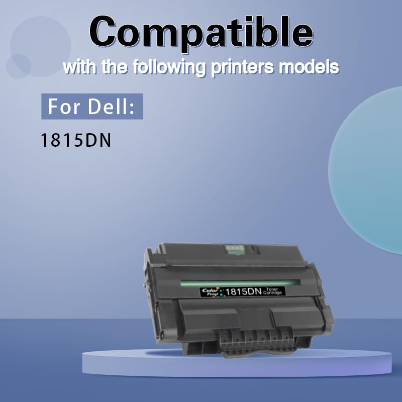 Color Print Compatible Toner Cartridge Replacement for Dell 1815dn Toner 1815 Multifunction 310-7943 NF485 PF658 RF223 PF656 310-7945 ug297 Laser