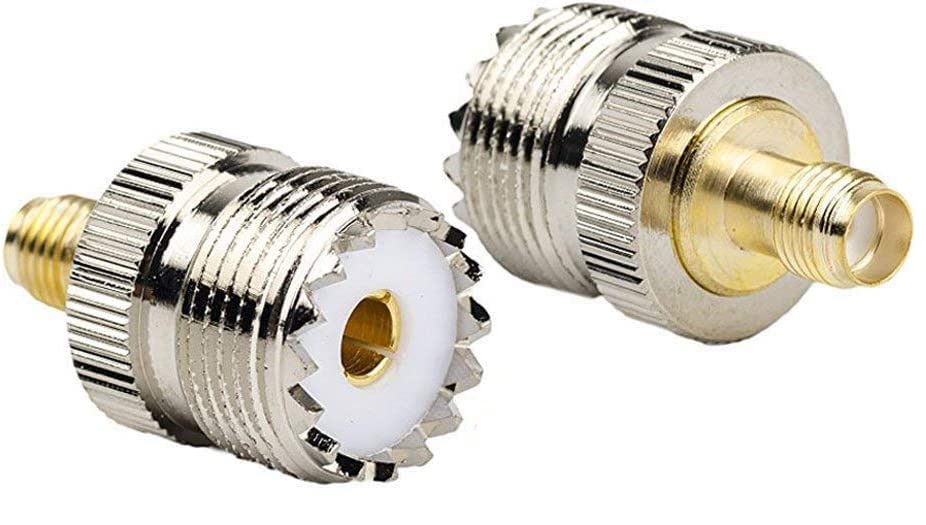 DHT Electronics 2pcs RF coaxial Coax Adapter SMA Female to UHF Female SO-239 SO239
