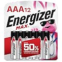 Energizer MAX AAA Batteries (12 Pack), Triple A Alkaline Batteries