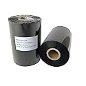 Officeuct Thermal Transfer Printer Ribbon Black Wax Resin Ribbon 1" Core Ink Outside 4.33" x984'(110mmx300m)-1 Roll Compatible for Zebra Sato Datamax