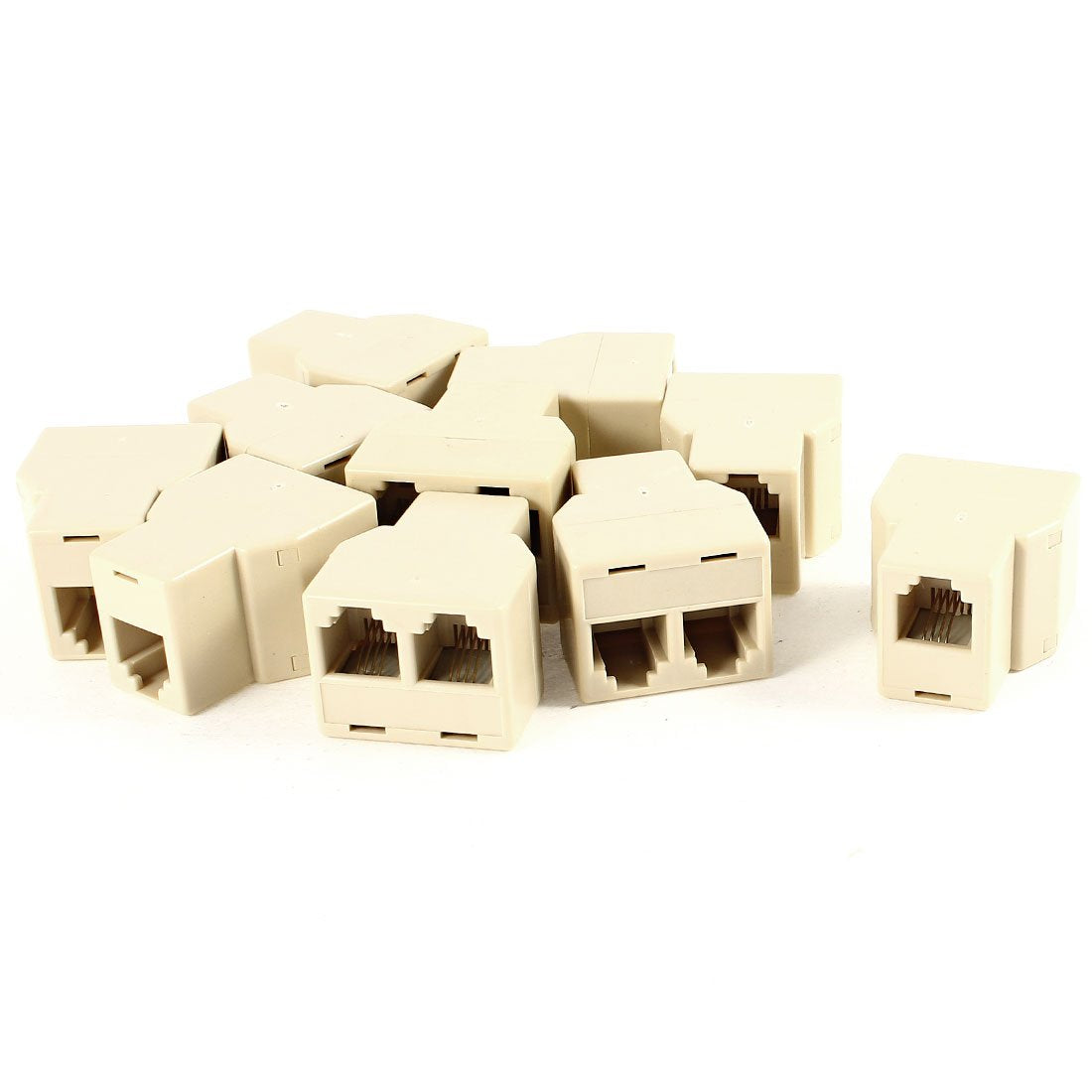 uxcell RJ11 Female-2Female Telephone Cable Splitter Coupler, 10-Pieces