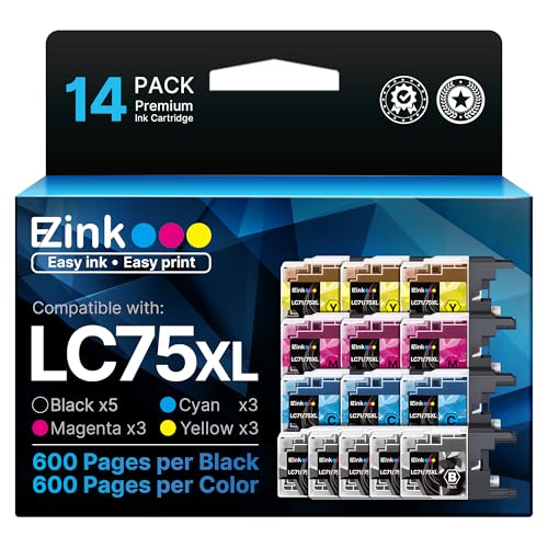 E-Z Ink LC75 LC71 LC79 XL Compatible for Brother MFC-J6510DW MFC-J6710DW