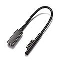 Sisyphy Nylon Braided Surface Connect to USB-C Charging Cable Dongle, Requires 45W 15V3A USBC Charger PD Power Supply, Compatible with Microsoft