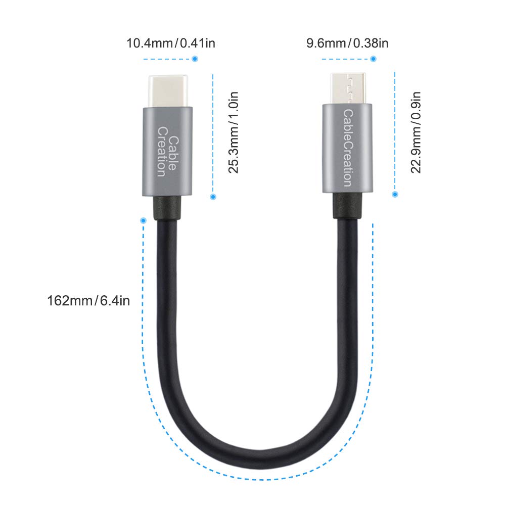 CableCreation USB C Cable Short 0.65 FT, USB-C to Micro USB A OTG Cable, Compatible with DJI Spark/DJI Mavic/Mavic Pro/Mavic Pro Platinum/Mavic Air