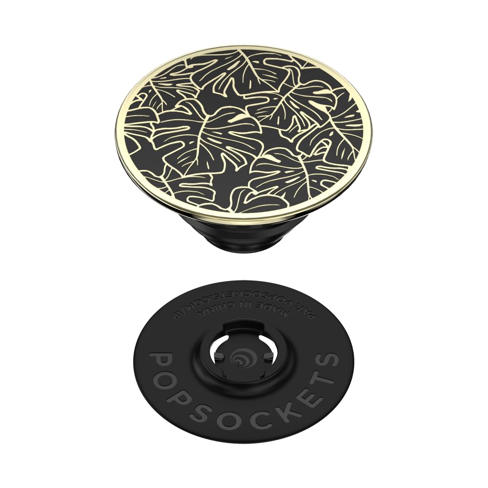 PopSockets Adhesive Phone Grip, Holder, Phone Stand, Flower - Enamel Monstera