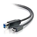 C2G 28867 USB 3.0 (USB 3.1 Gen 1) USB-C to USB-B Cable M/M (10 Feet) Thunderbolt 3, Tablet, Chromebook Pixel, Samsung Galaxy TabPro S, LG G6, MacBook