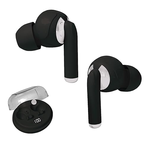 GabbaGoods TrueBuds Chrome Wireless Earbuds, Bluetooth 5.3, 20Hrs Playtime, LED Power Display Charging Case,Touch Control, Voice Assisstant…