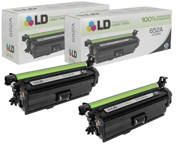 LD Products Remanufactured Toner Cartridge Replacement for HP 652A CF320A (Black, 2-Pack) Compatible with All The Following HP Printer Models M651dn